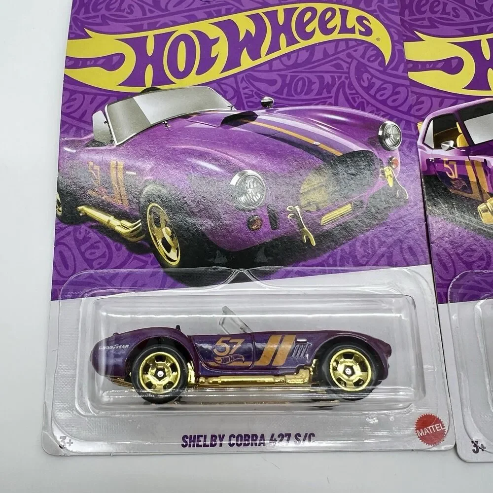 Hot Wheels 2025 57th Anniversary Purple Gold Lot 4 Camaro Porsche Shelby Cobra